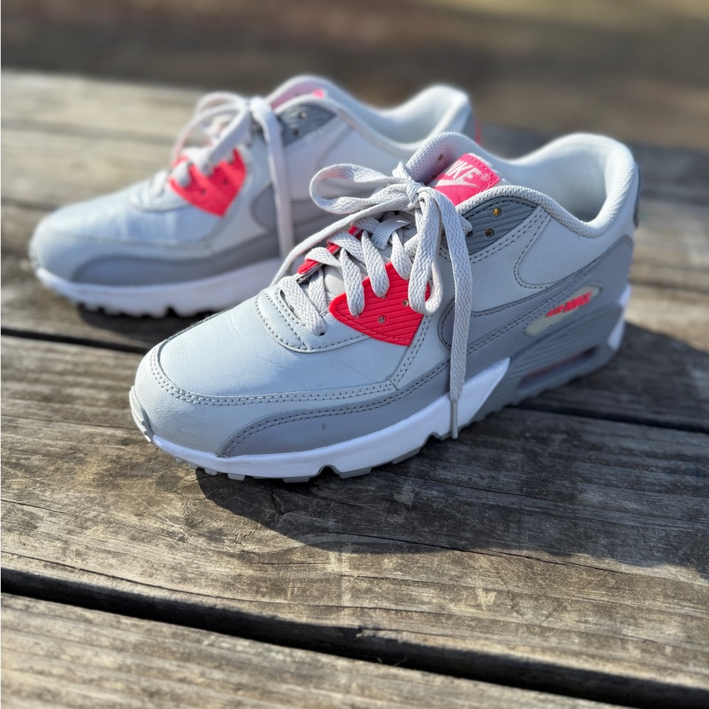 Nike Air Max Women’s Sneakers in Light Gray and Bright Pink